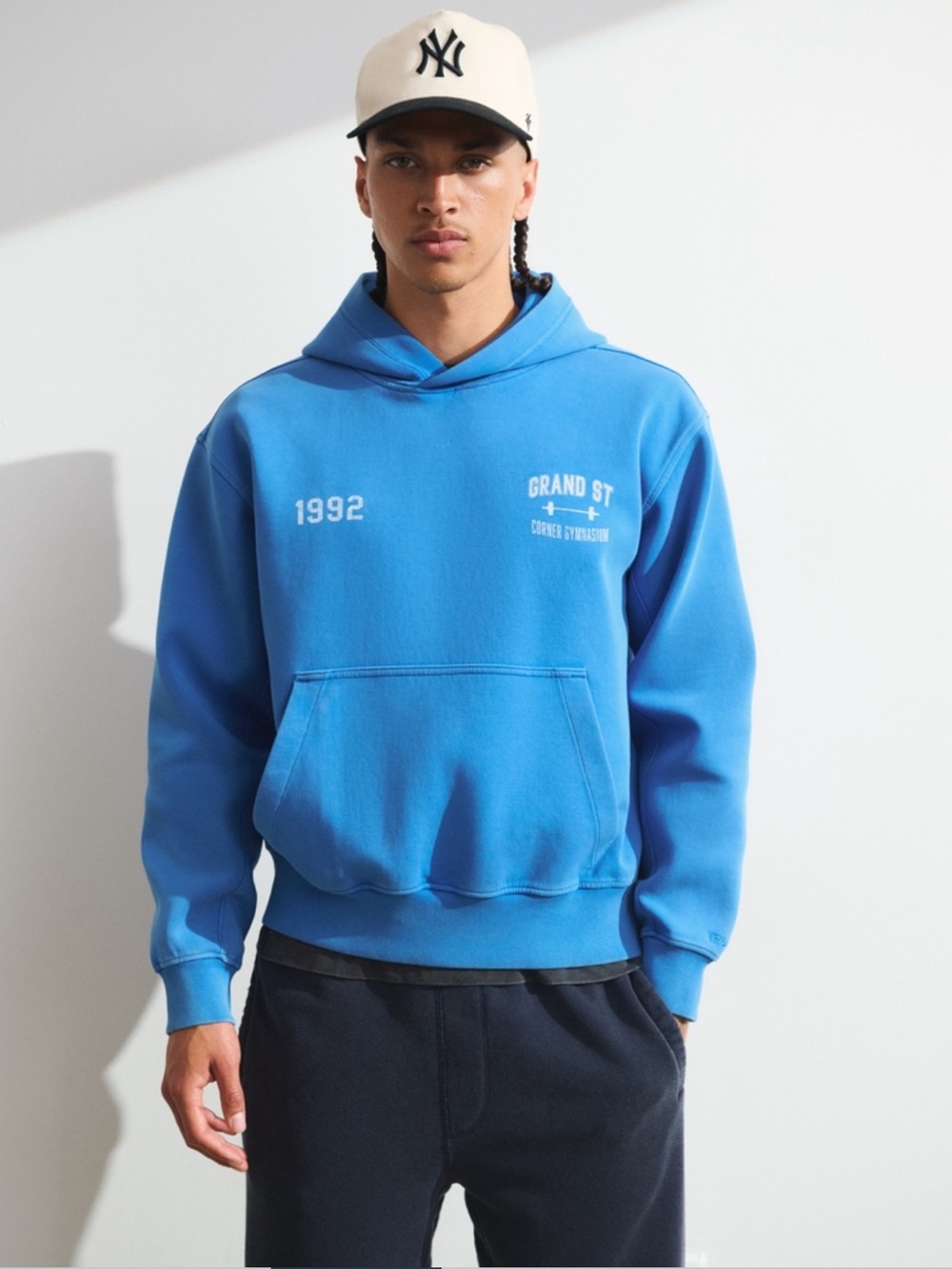 Blue Graphic Hoodie Sweatshirt - Unbranded